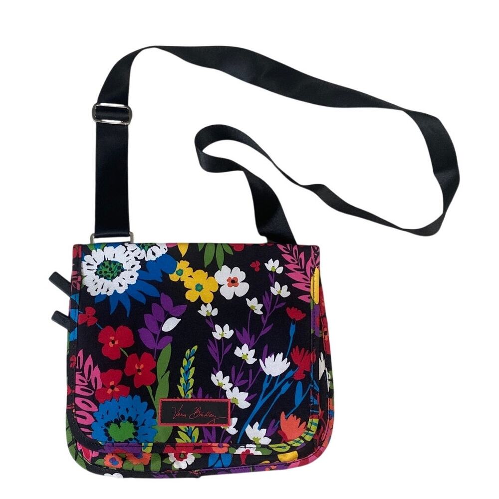 Vera Bradley Pixie Blooms All-In-One Crossbody Messenger Bag Wallet Floral